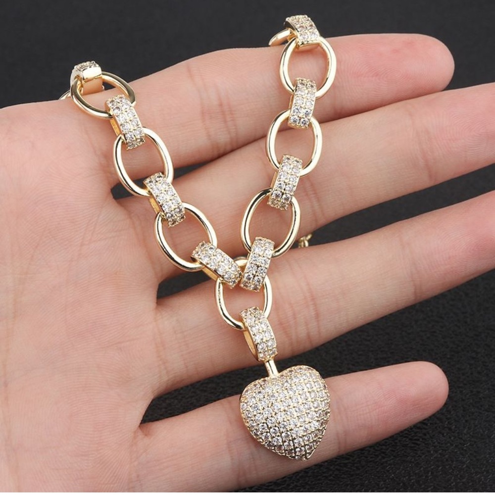 Verano Hill jewelry the hills heart necklace and bracelet set gold inlaid new